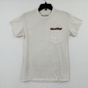 Free And Easy T-Shirt Mens Small White Relax And Enjoy Life Pac Sun Skate Surf